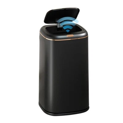 simplehuman 40 Liter Rectangular Kitchen Step Rubbish Bin Black Plastic