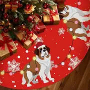 Christmas Tree Skirt Red Tree Skirts Saint Bernard Xmas Tree Skirt Tree Mat 4...