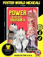 POWER. CHAINSAW MAN. ANIME POSTER. MY HERO ACADEMIA