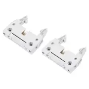 14P Dual Rows 2.54mm Shrouded IDC Male Header Crimp Connectors Pack of 2
