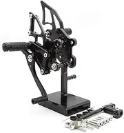 FXCNC CNC Billet Motorcycle Rearset Foot Pegs Rear Set Footrests Fully Adjustable Foot Boards Compatible with YZF R25 R3 2014-2020, MT-25 MT-03 MT03 MT25 2015-2020