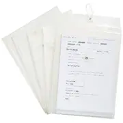 Keji Document Wallet A4 String Closure Clear 5 Pack
