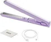 Flat Iron Styling Tool, Travel Hair Curler, Cordless Flat Iron, USB Charging, Double Function Styling, 17x2.2x2.2cm for Maintain Your Styling Routine Wherever You Are