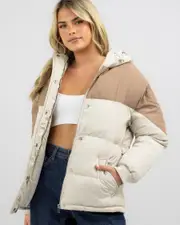 [Ava And Ever] Ava And Ever Women's Michigan Puffer Jacket in Sand/Camel Size 6 6 Sand/Camel