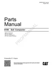 Caterpillar Cat 815K Soil Compactor Parts Catalog Manual M0065168