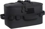 Folding Stove Canister Organizer, Camping Storage Bag, Outdoor Gear Bag, 13.39x6.69x7.48 Inches Portable Cookware, Travel Hiking Material 600d Encrypted Oxford Cloth