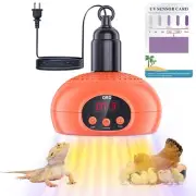 QRQ Chicken Coop Heater 200W-350W-500W Adjustment Chicken Heater with UVA UVB...