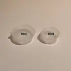 200x Sauce Container Hinged Lid Takeaway Condiment Clear Plastic Box BULK