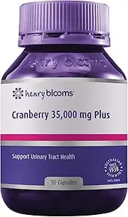 Henry Blooms 35,000 mg Cranberry Plus Vitamin C and Silica 30 Capsules