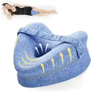 BEAUTRIP Leg Pillow | Ergonomic Side Sleeping Pillows | Memory Foam Knee Pillow with Strap for Side Sleeper | Leg Support Cushion with Removable and Washable Cover