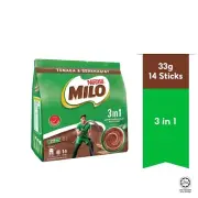Nestle Milo 3in1 Activ-Go Mixes (33g x 14's) from Malaysia x 2 packet