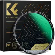 K&F Concept Blue Streak lens Filter 2mm Ultra-clear 49mm-82mm Green Film Nano-X