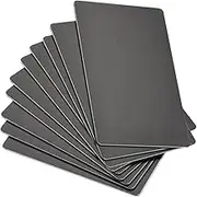 uxcell Blank Metal Card 100x60x1mm Anodized Aluminum Plate for DIY Laser Printing Engraving Black 10 Pcs