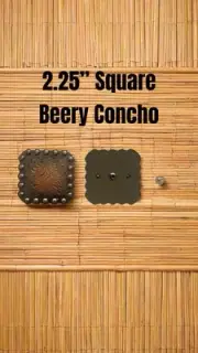 Western Berry Square Concho Copper Tone 2.25”