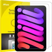JETech 2-Pack Screen Protector for iPad mini (A17 Pro, 2024 Model, 7th Generation) / mini 6 (2021 Model, 6th Generation), 8.3-Inch, Tempered Glass Film