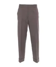 P.A.R.O.S.H. Turn-Up Hem Tailored Pants M brown