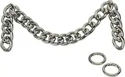 Xiazw DIY Heavy Chunky Aluminum Metal Purse Handle Bag Chain Charms Strap Replacement Handbag Accessories Decoration (Silver)