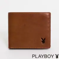 在飛比找momo購物網優惠-【PLAYBOY】基本短夾附零錢袋 Own系列(咖啡色)