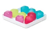 Reusable 16 Piece Ice Cubes & Tray (Red/Blue/Green/Rose) - 12.4x12.4x3.5cm