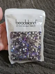 Beadsland 2880 Pc Flatback Crystal Rhunestones Purple Velvet