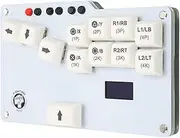 For FightingBox Gaming Keypad Controller, Fighting Stick Controller Joystick for Hitbox, with Red for Cherry MX Mechanical Key Switch, Supports SOCD Display