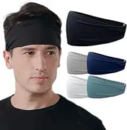 Spuits Sweat Bands Headbands for Men,5Pack Unisex Headband,Workout Headband,Sports Headband for Running Cycling Tennis Sweatband