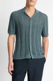 Vince Cabana Knit Button-Up Shirt
