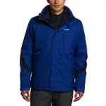 美國百分百【全新真品】COLUMBIA 外套 夾克 連帽 哥倫比亞 登山 寶藍 兩件式 防水 男衣 M號 E517