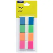 J.Burrows Flags 25x44mm Blue/Green/Orange/Pink 4 Pack