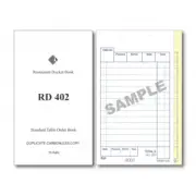 Order Docket Books Restaurant Pub Cafe Order Taking Books Carbonless 180 x 95mm