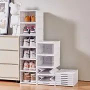 Foldable Shoe Rack Organizer Size up to 14,No Assembly Stackable Shoe Storage...