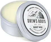 [Drew's Boots] USA Made Boot Wax Leather Conditioner - All-Natural Leather Balm to Seal, Condition, Polish, Preserve Boots - Premium Boot Care Solution for Long-Lasting Protection, Beige, 7oz