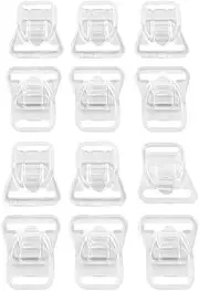 [Lakesstory] Nursing Bra Clips 5/8" Clear Two Part Clip Plastic Fasteners Nursing Clips Maternity Bra Clips 12 in a Pack