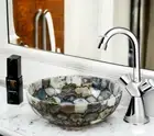 Natural Agate Stone Vessel Sink, Console & Center Vanity Sink Interior Decor