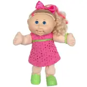 NEW CPK Cabbage Patch Kid 14" Girl Doll Pink Dress Blonde Hair