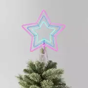 Target Wondershop 12.5" LED Lit Tree Topper Star Christmas Pink & Blue ~ NEW