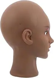 VINTORKY Mannequin Head for Hair Display Glasses Display Stand Brown Female Mannequin Head Mannequin Head for Wig