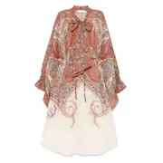 [Zimmermann] Zimmermann Rhiannon Mini Dress I NUMERIC NEUTRALS/RED