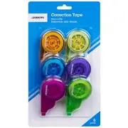 J.Burrows Precise Correction Tape 4mm x 8m 6 Pack