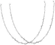 [BIUDECO] Metal Barbed Wire Necklace Gothic Jewelry for Women Jewelry for Men Thorns Chain