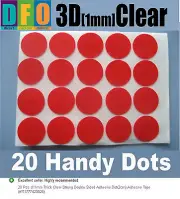 20 Pcs of 1mm Thick Clear Strong Double Sided Adhesive Dot(2cm) Adhesive Tape