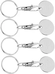 [ARTIBETTER] 4Pcs Shopping Trolley Token Keyring Keychain for Grocery Carts Practical Accessory for Keys and Bags Stylish Token Keyring for Everyday Use