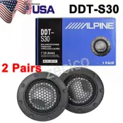 Car Tweeters Alpine DDT-S30 Balanced Dome Tweeter 1" (2.5cm) 360 Watts - 1 Pair