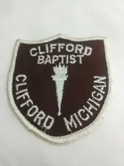 Clifford Baptist Church Patch 3.5" Embroidered Edge Clifford Michigan VTG