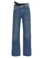 [Denim X Alexander Wang] Denim X Alexander Wang-Dip Side Lace Undie Jeans Blu-Donna 27 Blue
