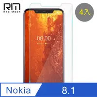 在飛比找PChome24h購物優惠-RedMoon Nokia 8.1 9H螢幕玻璃保貼 非滿版