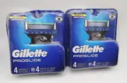 Gillette Proglide Blade Razor Refill Total 8 cartridges as imaged damged box