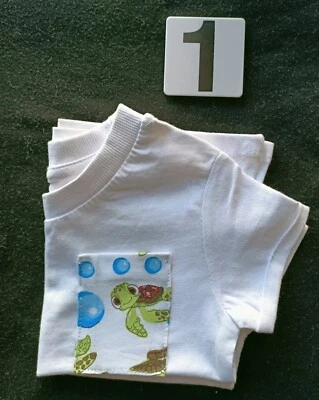 Bonds X Custom Made Pocket Tee. Sought After Nemo Squirt , Size 1 . Bnwt
