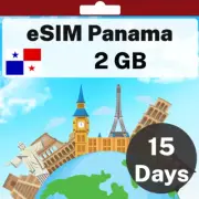 eSIM Panama - 2 GB - 15 Days - Travel eSIM | QR code activation