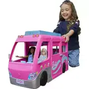 Barbie Camper Playset with Slide Girls Doll RV Vehicle Pretend Camping Toy Pool